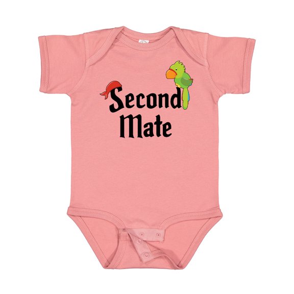 Inktastic Second Mate Pirate with Parrot and Bandanna Boys or Girls Baby Bodysuit