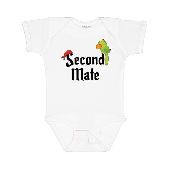 Inktastic Second Mate Pirate with Parrot and Bandanna Boys or Girls Baby Bodysuit