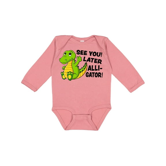 Inktastic See You Later Alligator Boys or Girls Long Sleeve Baby Bodysuit