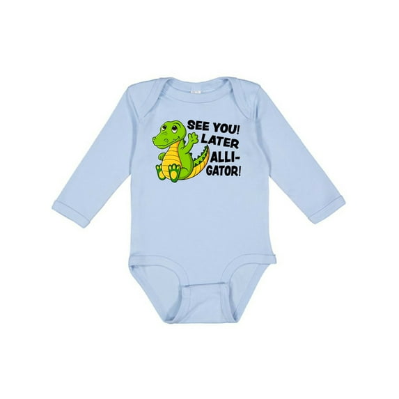 Inktastic See You Later Alligator Boys or Girls Long Sleeve Baby Bodysuit