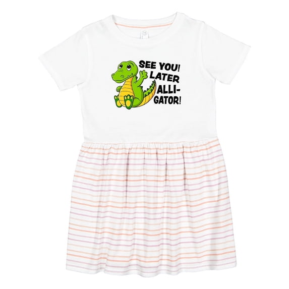 Inktastic See You Later Alligator Girls Toddler Dress