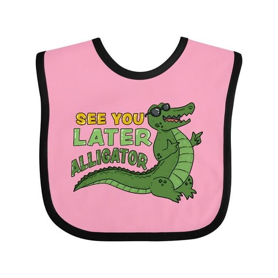 Inktastic See You Later Alligator with Black Sunglasses Boys or Girls Baby Bib