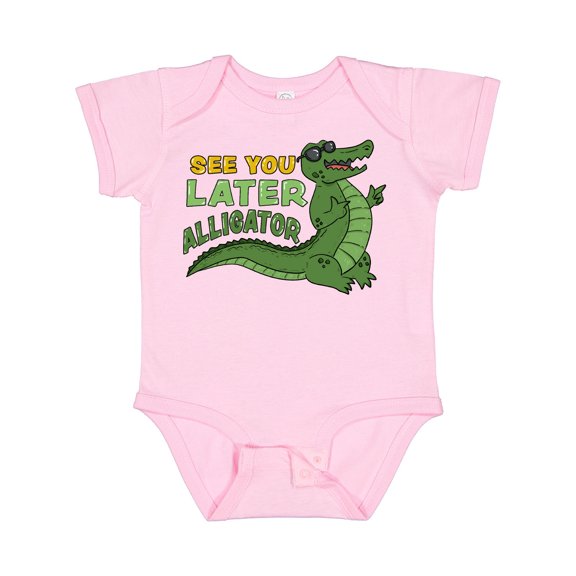 Inktastic See You Later Alligator with Black Sunglasses Boys or Girls Baby Bodysuit