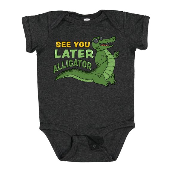 Inktastic See You Later Alligator with Black Sunglasses Boys or Girls Baby Bodysuit