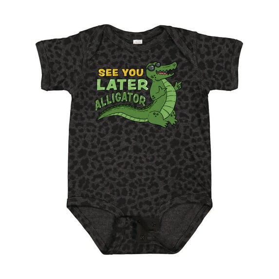 Inktastic See You Later Alligator with Black Sunglasses Boys or Girls Baby Bodysuit