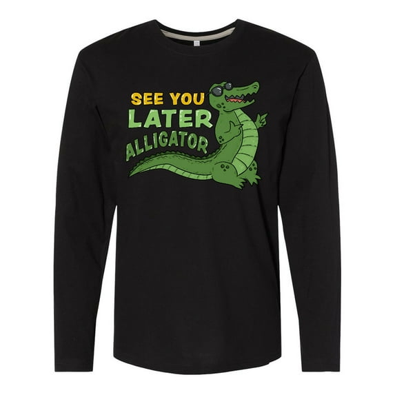 Inktastic See You Later Alligator with Black Sunglasses Long Sleeve T-Shirt
