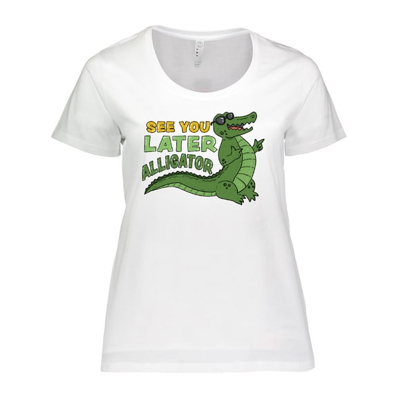 Inktastic See You Later Alligator with Black Sunglasses Women's Plus Size T-Shirt