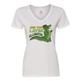 thumbnail image 1 of Inktastic See You Later Alligator with Black Sunglasses Women's V-Neck T-Shirt, 1 of 5