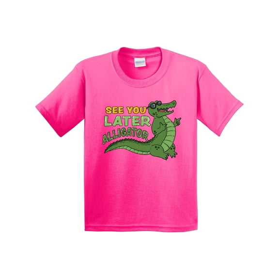 Inktastic See You Later Alligator with Black Sunglasses Youth T-Shirt