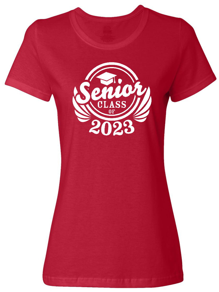 Inktastic Senior Class Of 2023 In White With Graduation Cap Womens T