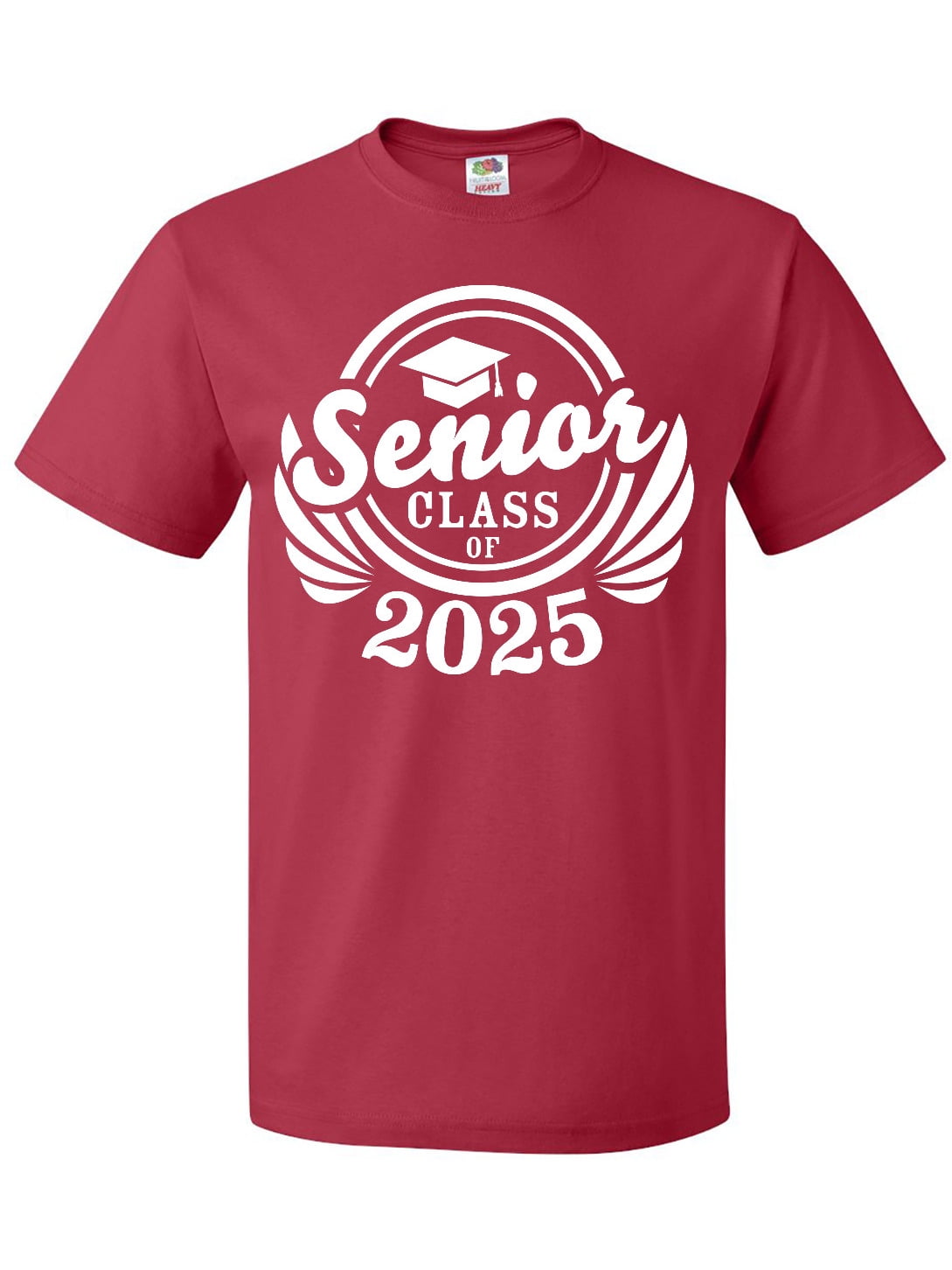 Inktastic Senior Class of 2025 in White with Graduation Cap T-Shirt