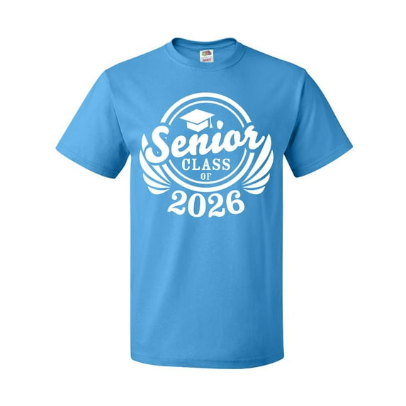 Inktastic Senior Class of 2026 in White with Graduation Cap T-Shirt