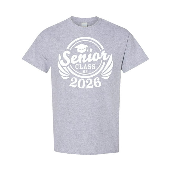 Inktastic Senior Class of 2026 in White with Graduation Cap T-Shirt