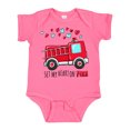 thumbnail image 1 of Inktastic Set My Heart on Fire Valentine Fire Truck with Hearts Boys or Girls Baby Bodysuit, 1 of 5