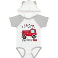 thumbnail image 1 of Inktastic Set My Heart on Fire Valentine Fire Truck with Hearts Boys or Girls Baby Bodysuit, 1 of 5