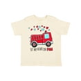 thumbnail image 1 of Inktastic Set My Heart on Fire Valentine Fire Truck with Hearts Boys or Girls Toddler T-Shirt, 1 of 5