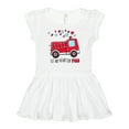 thumbnail image 1 of Inktastic Set My Heart on Fire Valentine Fire Truck with Hearts Girls Baby Dress, 1 of 5
