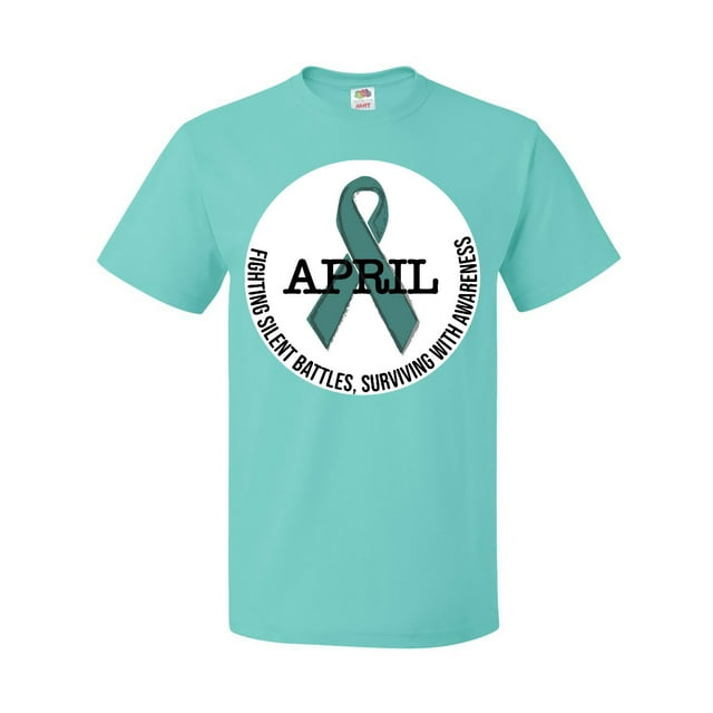 Inktastic Sexual Assault and Violence Awareness Month April- Silent Fight T-Shirt