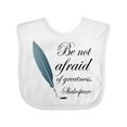 thumbnail image 1 of Inktastic Shakespeare Be Not Afraid of Greatness Girls Baby Bib, 1 of 4