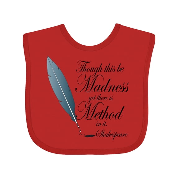 Inktastic Shakespeare Hamlet Madness Boys or Girls Baby Bib