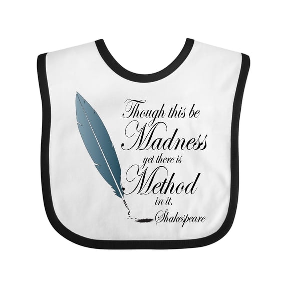 Inktastic Shakespeare Hamlet Madness Boys or Girls Baby Bib
