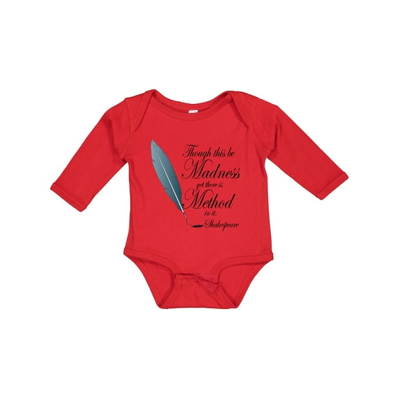 Inktastic Shakespeare Hamlet Madness Boys or Girls Long Sleeve Baby Bodysuit