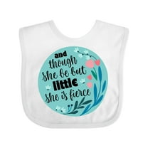 Inktastic Shakespeare She Is Fierce Quote Girls Baby Bib