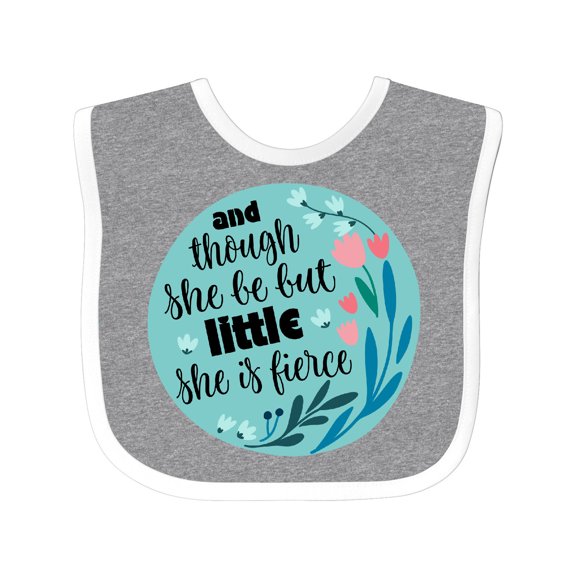 Inktastic Shakespeare She Is Fierce Quote Girls Baby Bib