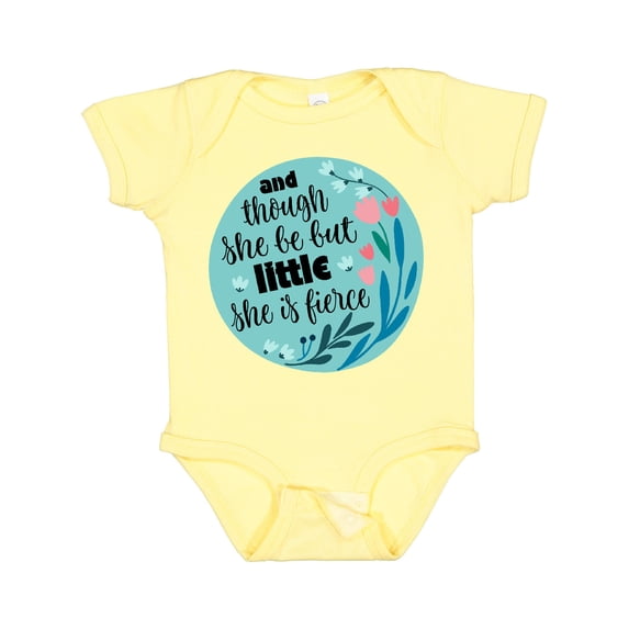 Inktastic Shakespeare She Is Fierce Quote Girls Baby Bodysuit