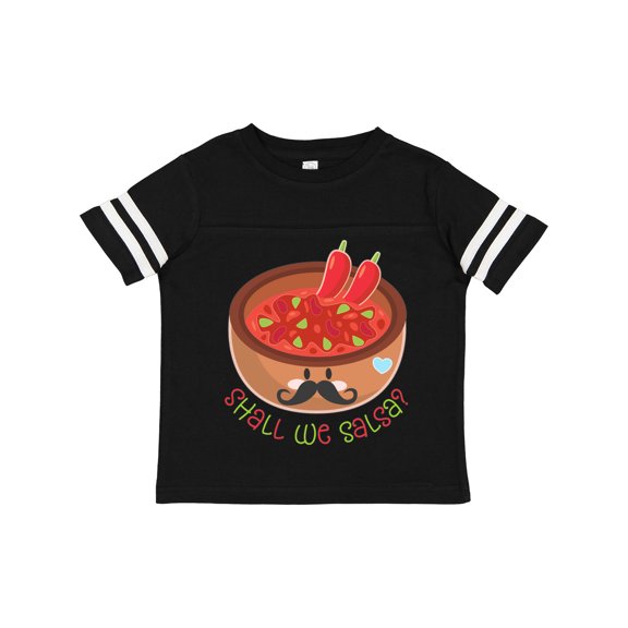 Inktastic Shall We Salsa? Bowl of Dip with Mustache Boys or Girls Toddler T-Shirt