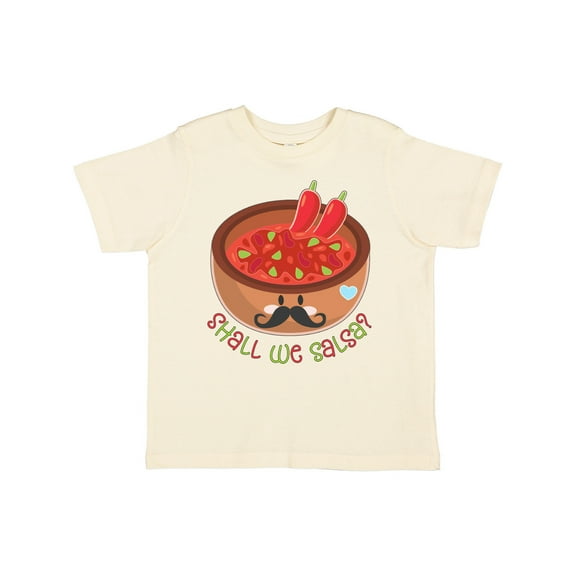 Inktastic Shall We Salsa? Bowl of Dip with Mustache Boys or Girls Toddler T-Shirt