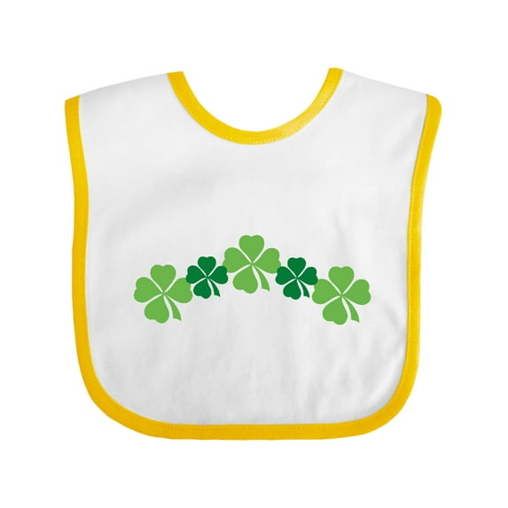 Inktastic Shamrock Four Leaf Clover St Patricks Boys or Girls Baby Bib