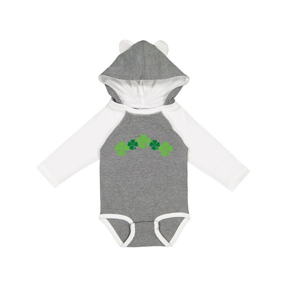Inktastic Shamrock Four Leaf Clover St Patricks Boys or Girls Long Sleeve Baby Bodysuit