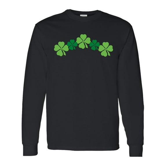 Inktastic Shamrock Four Leaf Clover St Patricks Long Sleeve T-Shirt