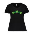 thumbnail image 1 of Inktastic Shamrock Four Leaf Clover St Patricks Women's Plus Size T-Shirt, 1 of 5