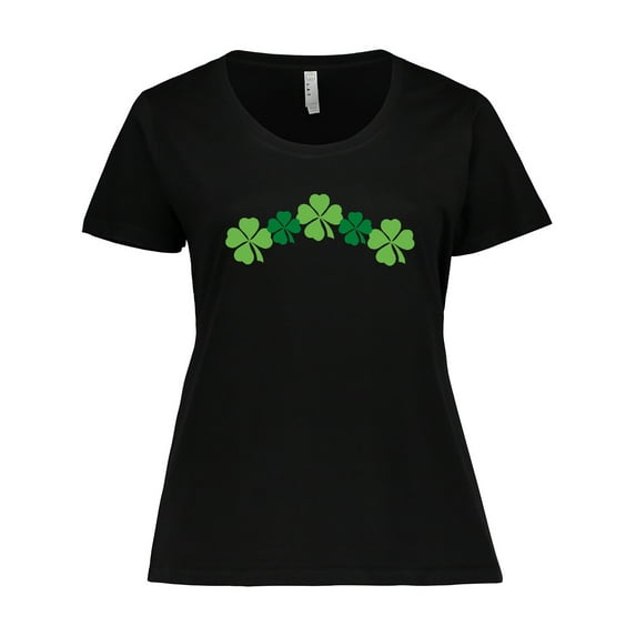Inktastic Shamrock Four Leaf Clover St Patricks Women's Plus Size T-Shirt