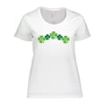 thumbnail image 1 of Inktastic Shamrock Four Leaf Clover St Patricks Women's Plus Size T-Shirt, 1 of 5