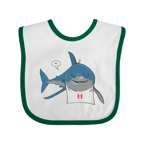 Inktastic Shark Dinner Boys or Girls Baby Bib
