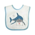 thumbnail image 1 of Inktastic Shark Dinner Boys or Girls Baby Bib, 1 of 4