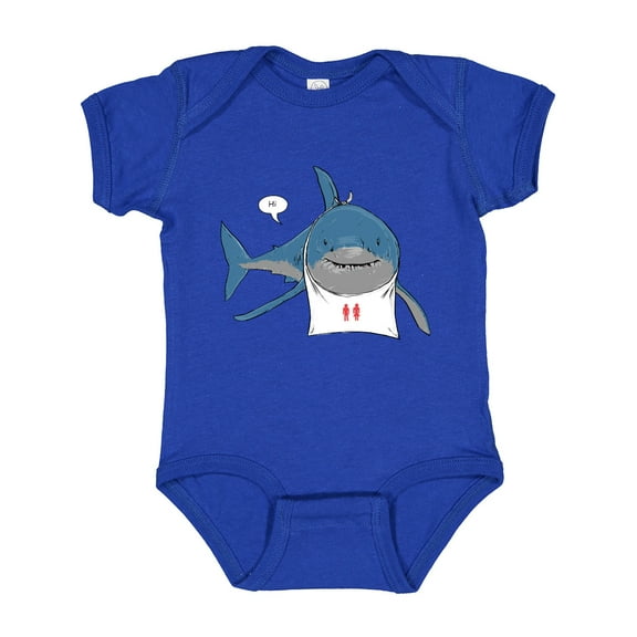 Inktastic Shark Dinner Boys or Girls Baby Bodysuit