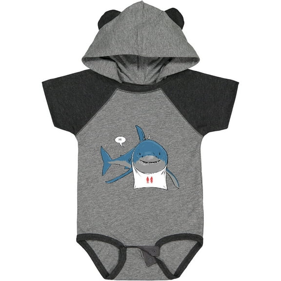 Inktastic Shark Dinner Boys or Girls Baby Bodysuit