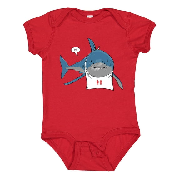 Inktastic Shark Dinner Boys or Girls Baby Bodysuit