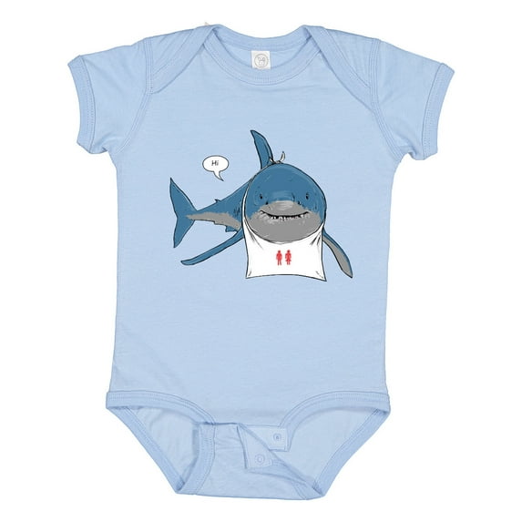 Inktastic Shark Dinner Boys or Girls Baby Bodysuit