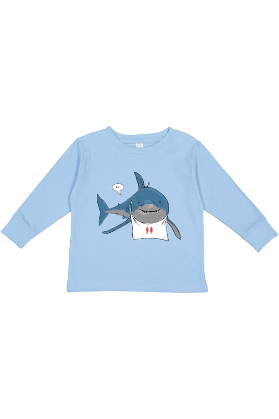 Shark Dinner Boys or Girls Long Sleeve Toddler T-Shirt