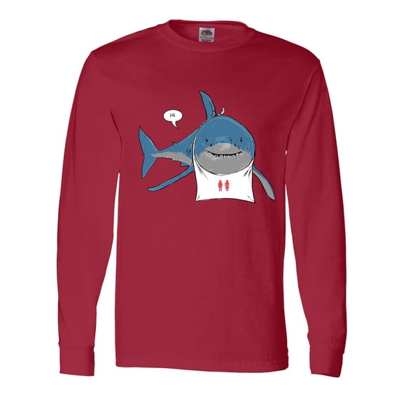Inktastic Shark Dinner Long Sleeve T-Shirt
