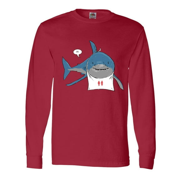 Inktastic Shark Dinner Long Sleeve T-Shirt