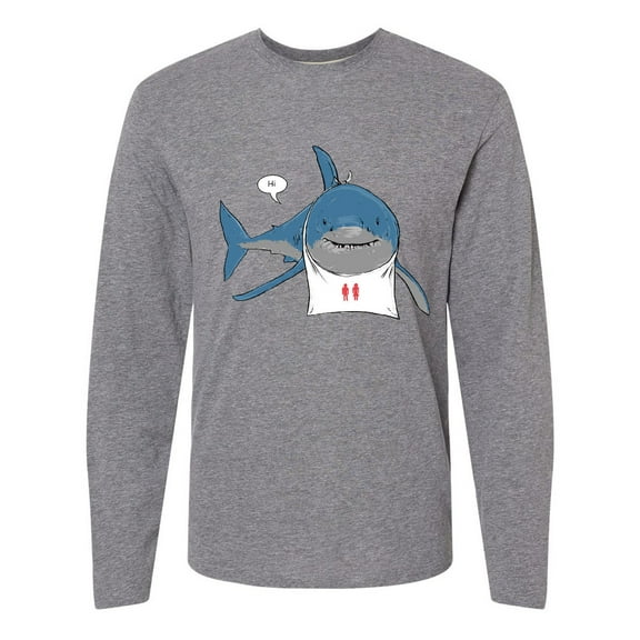 Inktastic Shark Dinner Long Sleeve T-Shirt