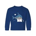 thumbnail image 1 of Inktastic Shark Dinner Long Sleeve Youth T-Shirt, 1 of 5