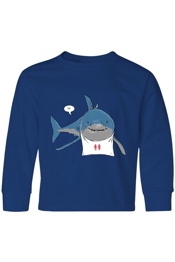 Shark Dinner Long Sleeve Youth T-Shirt