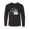 thumbnail image 1 of Inktastic Shark Dinner Long Sleeve Youth T-Shirt, 1 of 5